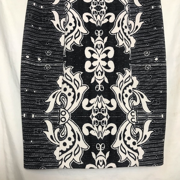 NYDJ Lift Tuck Technology Damask Abstract Print Sleeveless Sheath Dress Sz 8 - Picture 7 of 13